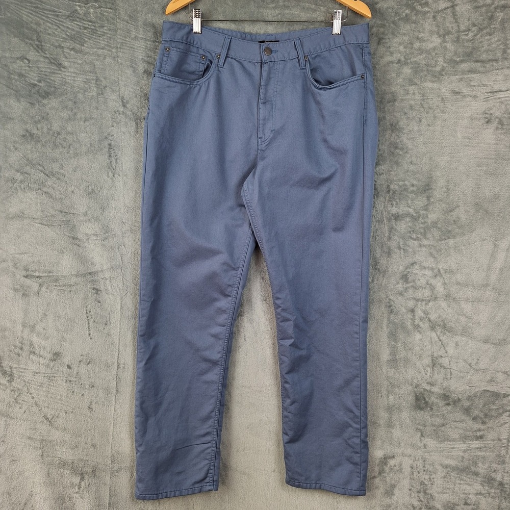 Quince Pants Mens 36x30 Blue Comfort Stretch Traveler 5 Pocket Straight Chino